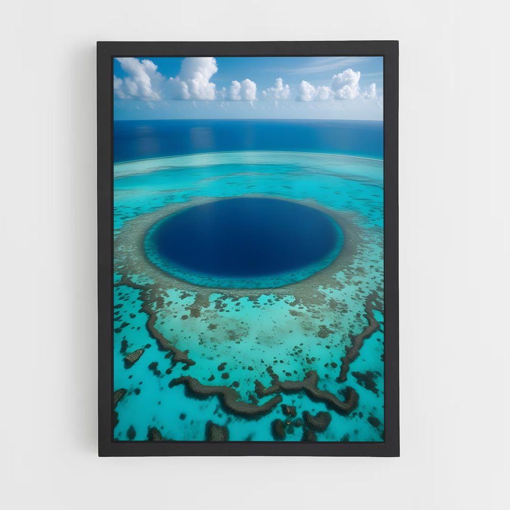 Poster Le Trou Bleu de Belize – affiche Plongée sous-marine (vue 2)